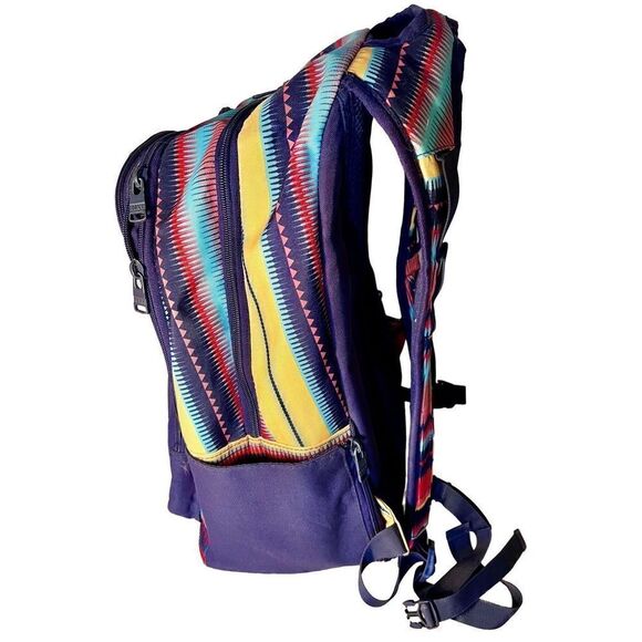 Roxy Bohemian Aztec Print Colorful Multi-Pocket Laptop Compartment Back - Picture 3 of 16